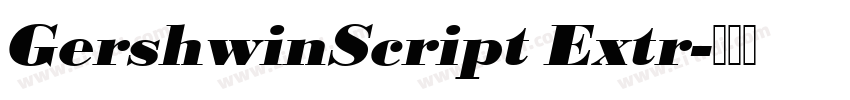 GershwinScript Extr字体转换